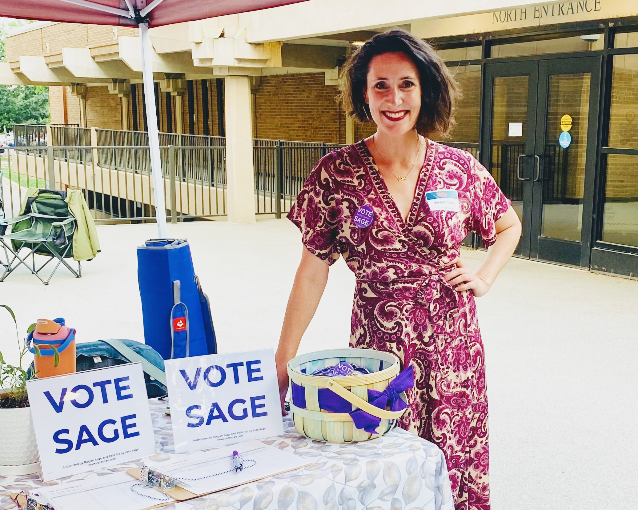 Candidate Riegan Sage at Unity in the Community.